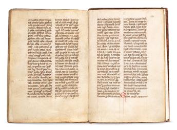 MANUSCRIPT.  HUGO DE FOLIETO [i. e., HUGUES DE FOUILLOY]. De claustro animae.  Manuscript in Latin on vellum.  Italy, 14th century